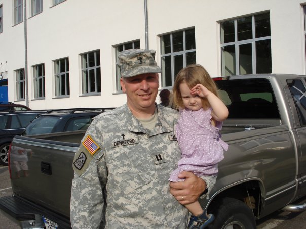Me with Heidi minutes before reporting for deployment. — with Heidi.