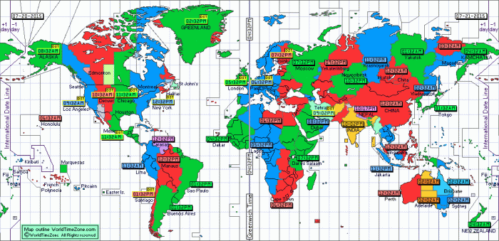 World Time Zone Map