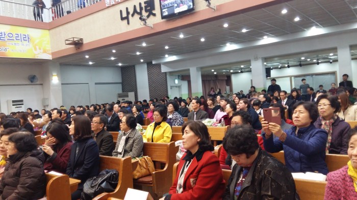 Many family members and friends attended the service.