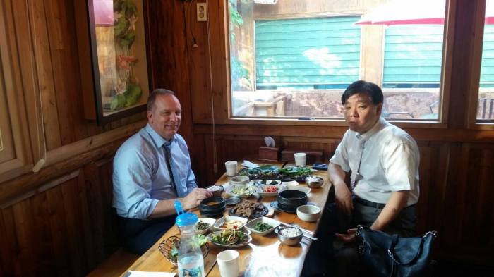 John and I still eating...